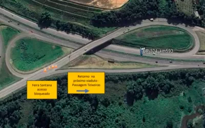 VIABAHIA realiza intervenção para manutenção no viaduto de Candeias.