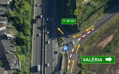 Via marginal da BR-324 passará por mudanças definitivas na tarde desta sexta-feira (1)