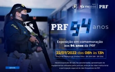 PRF comemora 94 anos de criação em praça de pedágio