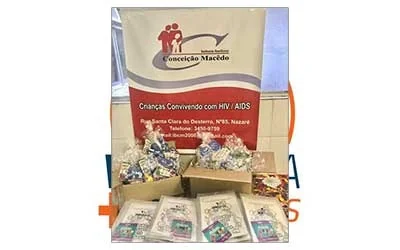VIABAHIA doa kits a crianças portadoras do vírus HIV, em comemoração ao Dia Mundial da Água