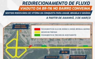 VIABAHIA informa mudanças no tráfego em trecho da BR-116, em Vitória da Conquista