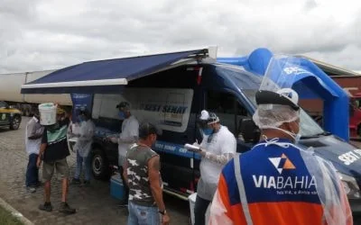 VIABAHIA realiza testagem rápida para o covid-19, em parceria com o SEST SENAT