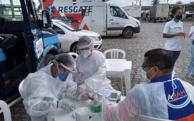 VIABAHIA e SEST SENAT testam mais de 960 profissionais do transporte contra a Covid-19