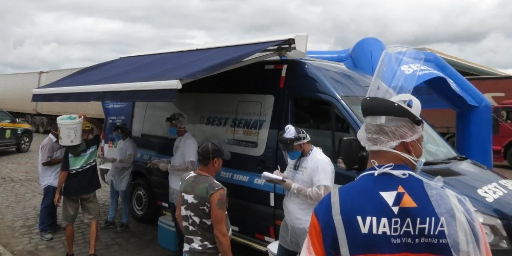 VIABAHIA realiza testagem rápida para o covid-19, em parceria com o SEST SENAT